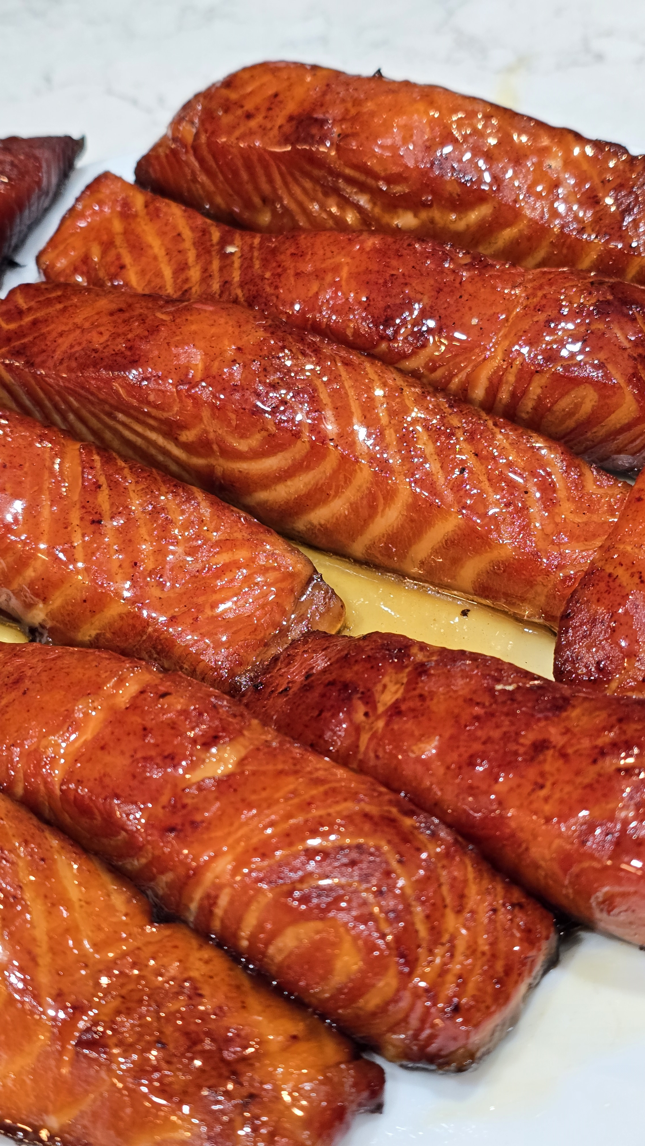 Smoked candied salmon